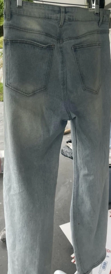 Jeans feminino quase famoso tamanho 7 lavagem leve perna reta jeans stretch casual - Imagem 2 de 4