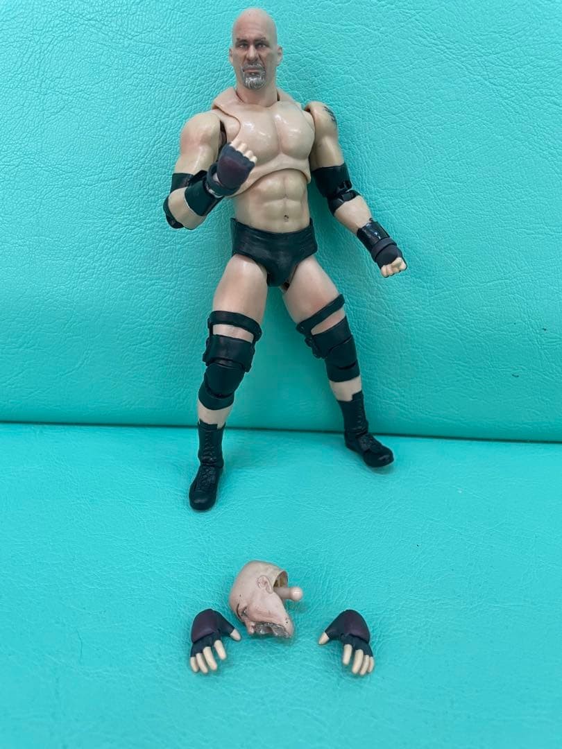 WWE S.H.Figuarts Bill Goldberg Custom Action Figure with 2 Heads & Hands