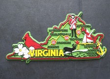 VIRGINIA US STATE MAP FLAG FLEXIBLE RUBBER MAGNET 4 INCH MADE IN USA
