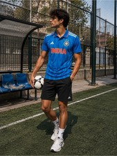 NEW Adidas India Cricket Team Jersey Men's XS Blue ICC World Cup Season 2023