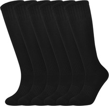 Kids Soccer Socks Boys Football Socks 6 Pairs Girls Knee High Sock Baseball Soft