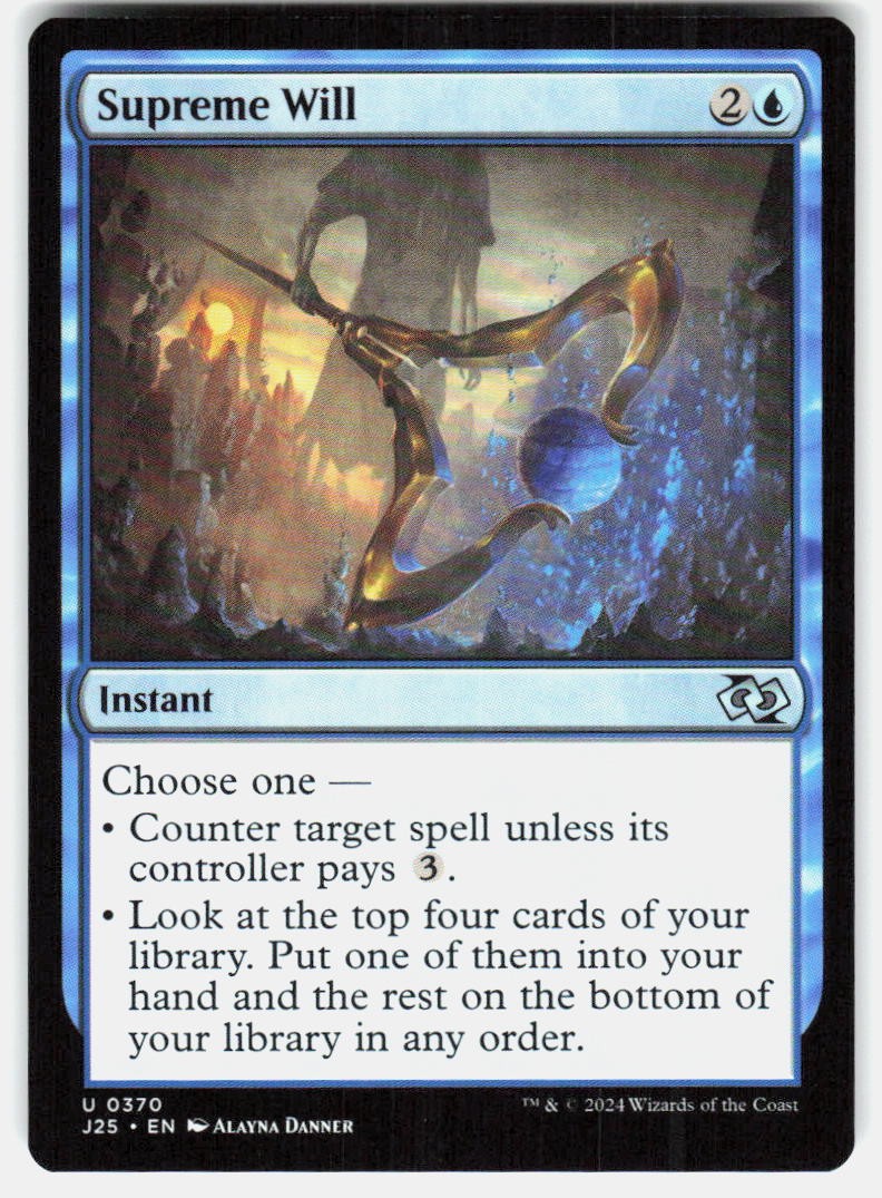 Supreme Will 370 UC Foundations Jumpstart NM MTG