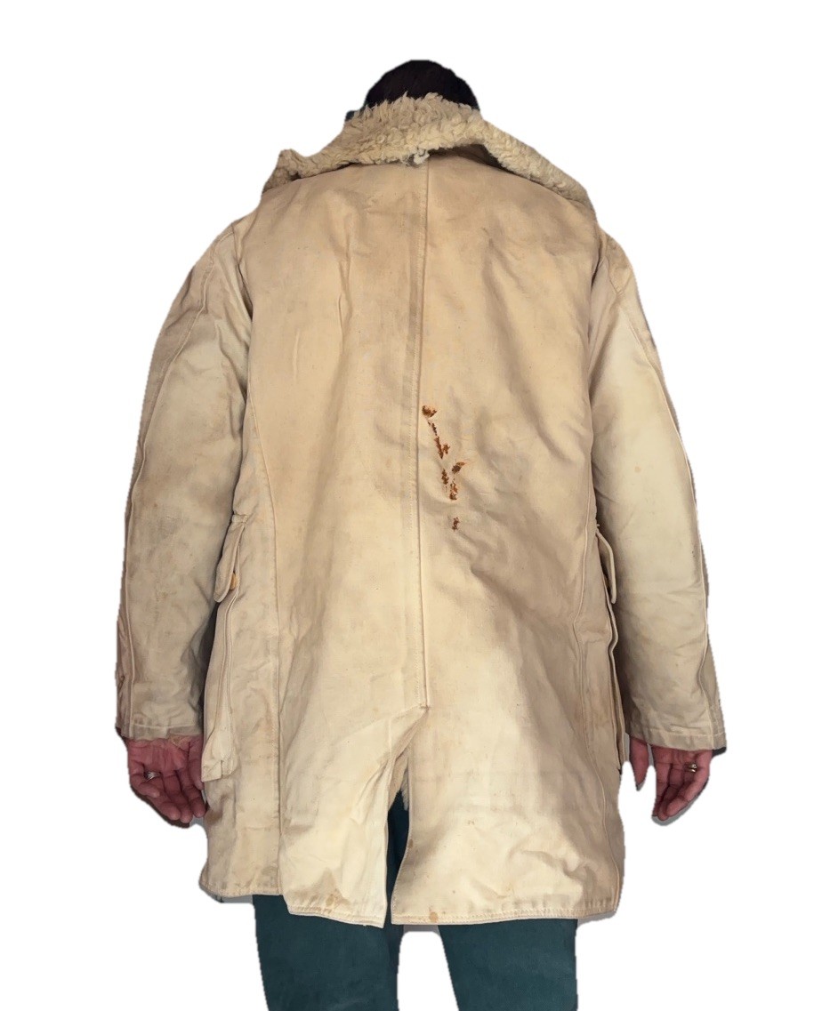 VTG Genuine WW1 WW2 Swedish Army Sheepskin Shearling m1909 Coat