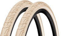 2X Continental Ride City 42-622 Creme Reflex 28X1.60 Reifen Mantel Fahrradreifen