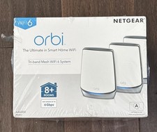NETGEAR Orbi 850 Series AX6000 Tri-Band Mesh Wi-Fi 6 System 3-Pack WHITE NEW 8 
