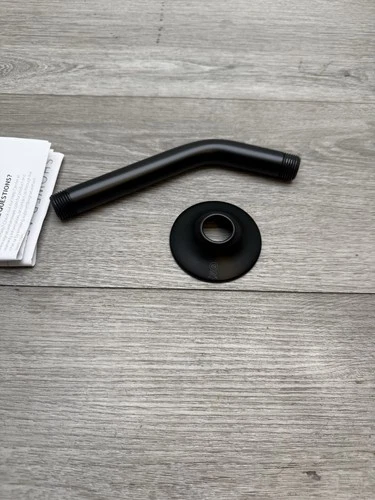 Signature Hardware SHSK85MB 8" Wall Mounted Shower Arm and Flange, Matte Black - Picture 2 of 2