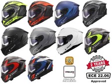 Ls2 Ff817 Challenger Ii Dual Visor Fibreglass Full Face Motorcycle Helmet