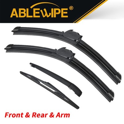 ABLEWIPE Front Rear Wiper Blade Arm Fit for Lexus RX400h 2008-2006, 4pcs