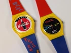 Lot Of 2 1980s Coca-Cola Watch 34mm UNTESTED Rare Vtg New Old Stock