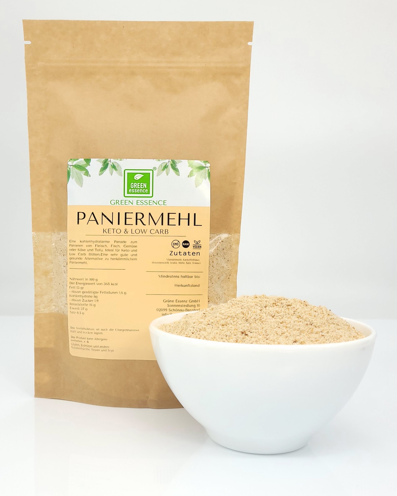 Paniermehl 250g, Panade Keto, Low Carb, Panat ohne Palmöl & Zusatzstoffe, vegan