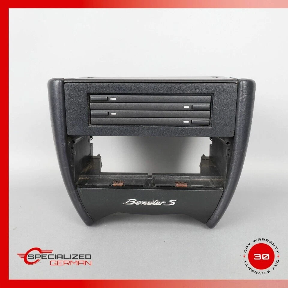 Porsche Boxster 1999-2002 consola central Cubby Box cuero azul fabricante de equipos originales usado Foto 4 de 4