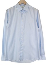 Suitsupply Traveller Men's Formal Shirt 42/16 1/2 Extra Slim Blue Cotton