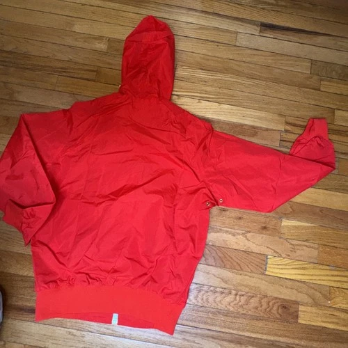 Vintage 60s Levis Hooded National Sports Festival Jacket Light Windbreaker M Red image 12