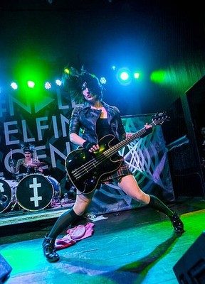 Lyn-Z of Mindless Self Indulgence at St Andrews Hall on April 2 - 2014 Photo