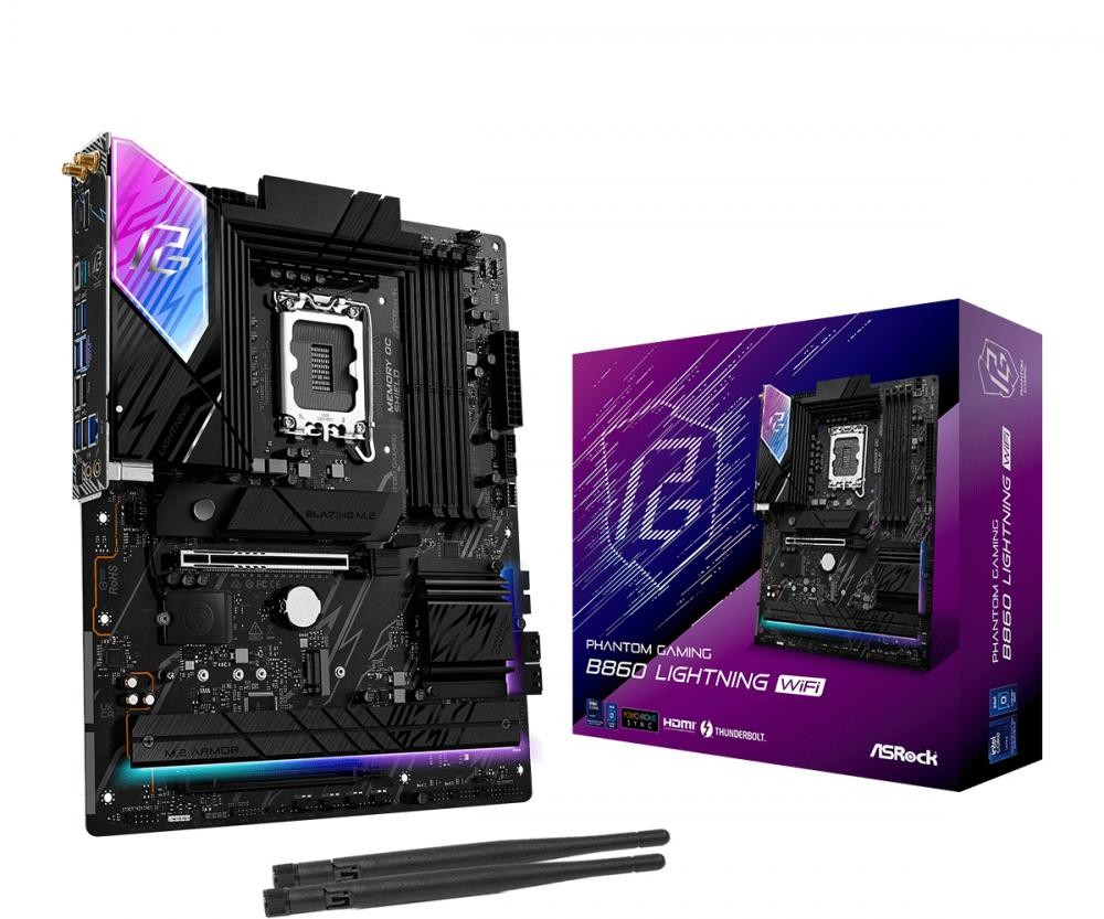 4085646 Asrock ASRock B860 Lightning WiFi DDR5 Intel S1851 retail (90-MXBR2-A0UA