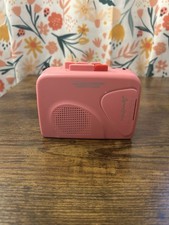 Byron Statics Portable Cassette Player Recorder FM AM Radio KCS-315 PINK