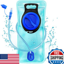 2L Hydration Bladder Water Reservoir BPA-Free Leakproof Blue for Hiking Backpack