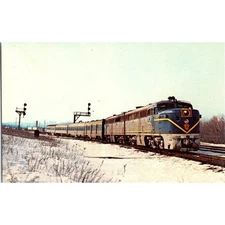 Vintage Train Postcard The Laurentian Between New York and Montreal