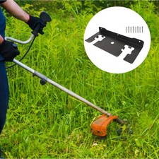 Secure Lawn Mower Storage with Wall Organizer Perfect for Garage and Workshop
