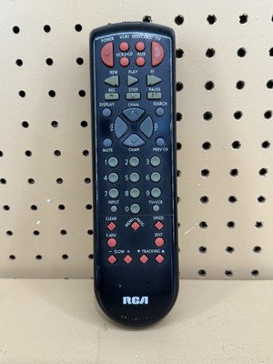 RCA TV Universal Remote Control Wireless CRK74B2 VCR/TV AUX SAT/CABLE Black OEM