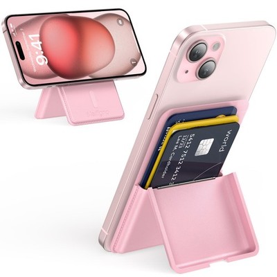 Magnetic Card Holder with Stand, Compatible with MagSafe Wallet, Magnetic Lea...