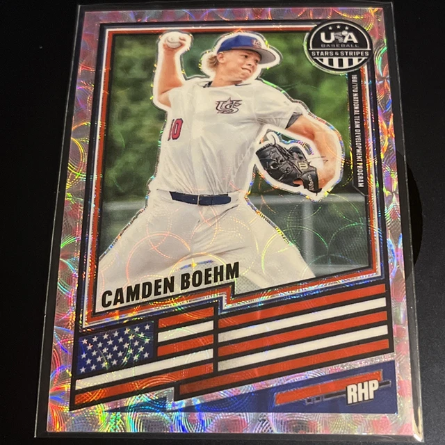 2026 Panini USA Stars & Stripes Camden Boehm CHERRY BLOSSOM PRIZM #'d 16/20 (B1)