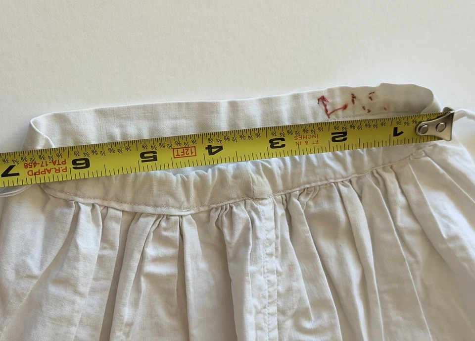 Antigua falda interior eduardiana de algodón para muñeca francesa o alemana grande Foto 4 de 4