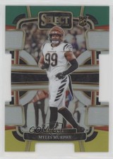 2023 Panini Select Concourse Green & Yellow Prizm Die-Cut Myles Murphy #22 2a9