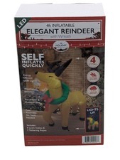 4-Foot Inflatable Elegant Reindeer LED Light Up Outdoor/Indoor Decoration NEW