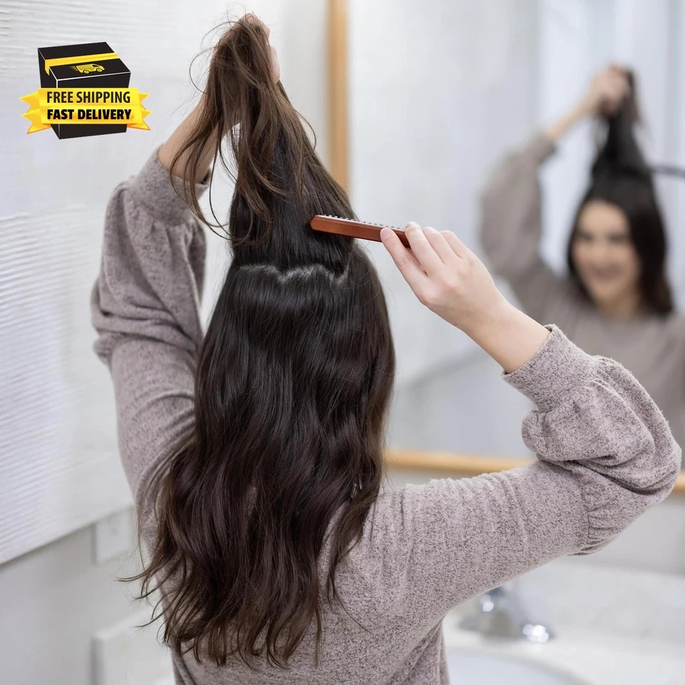 Cepillo para burlas de cerdas de jabalí y nailon - Peine para seccionar el cabello tamaño de la palma Foto 4 de 4