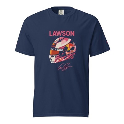 Liam Lawson #30 Red Bull F1 2026 Helmet T-Shirt Heavyweight Motorsport Fan Gift