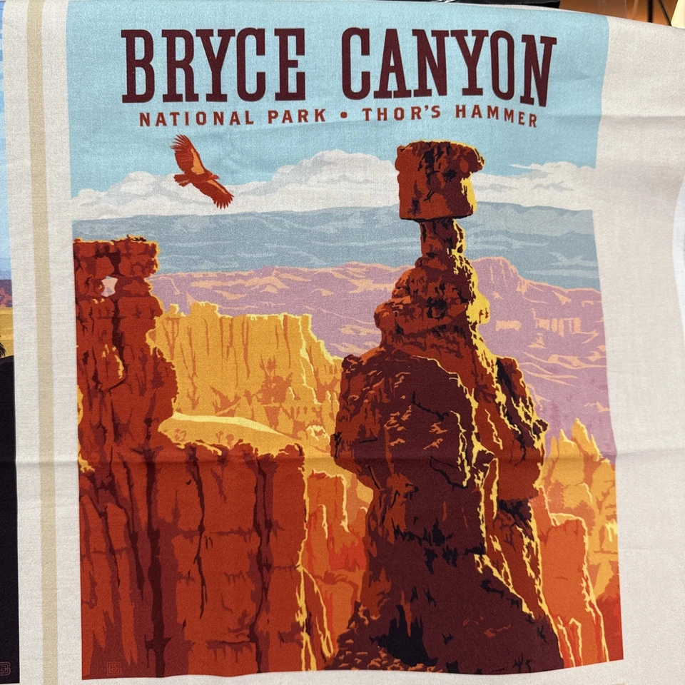 Tela de edredón panel póster Grand Circle NATIONAL PARKS de Riley Blake 36" x 43" Foto 4 de 4