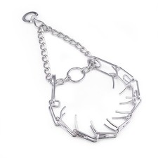 Pet Dog Training Prong-Pinch Adjustable Metal Steel Chain Choke Spike Collar