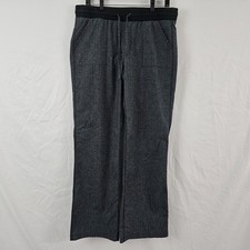 Prana Women's Mantra Pants Hemp Blend Joggers Drawstring Dark Gray Large