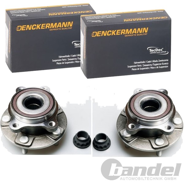 2X Denckermann RADLAGER-SATZ Mit ABS-RING Vorne Passend FüR Toyota Auris Avensis-image