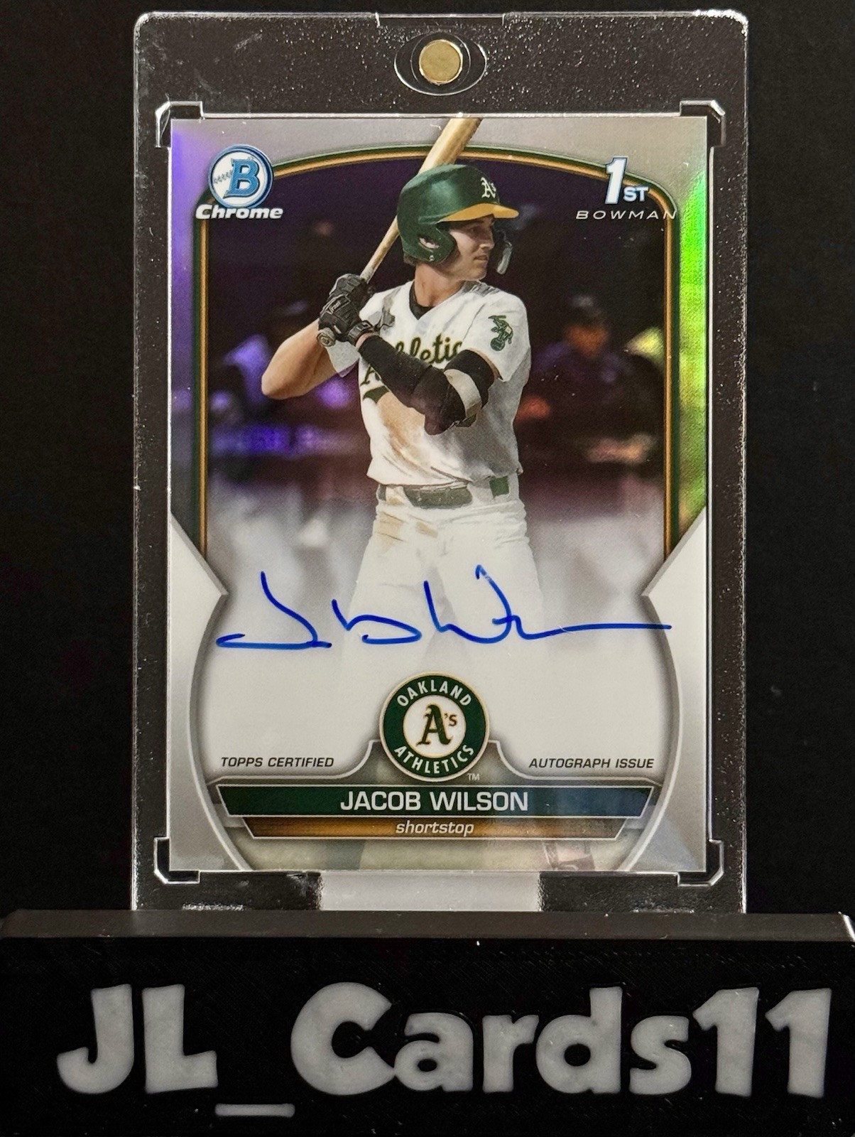 2023 Bowman Chrome Draft JACOB WILSON 1ST Bowman Refractor ROOKIE AUTO /499 RC