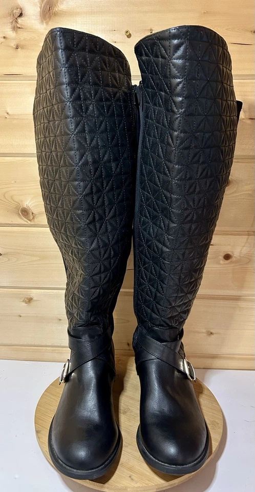 Botas Torrid Anchas de Pantorrilla Elásticas y Acolchadas Sobre la Rodilla Negras Mujer’s Talla 10.5W Foto 4 de 4