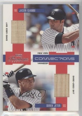 2004 Playoff Prestige Connections Materials Derek Jeter Jason Giambi HOF 0q3
