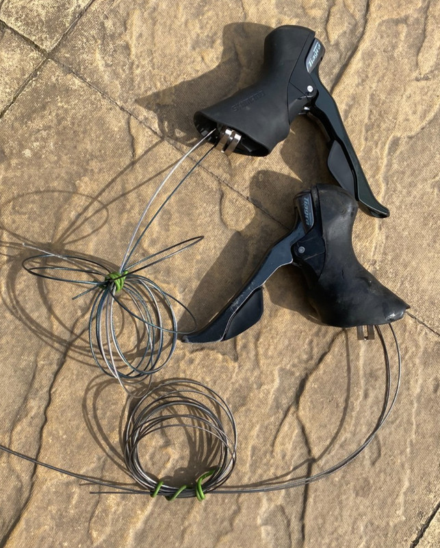 Shimano Tiagra 4700 10 Speed Bike Shifter Set - inc brake and gear cables