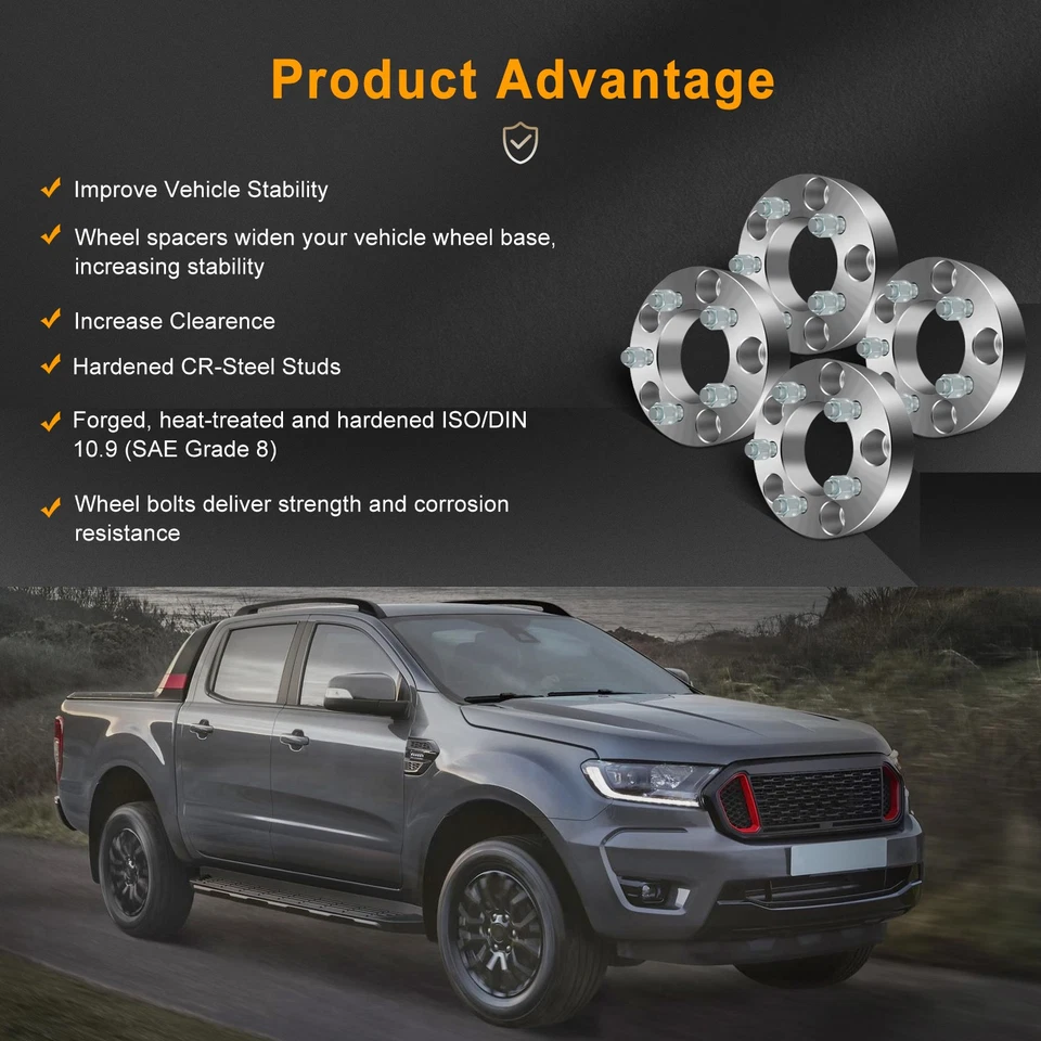 Adaptadores de rueda para Ford F-150 Expedition 1997-2002 4 piezas 1,5" 5x135 a 5x114,3 Foto 4 de 4