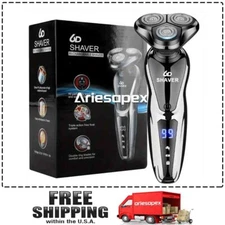 Wet/Dry Electric Razor Men USB Rechargeable Rotary Shaver Beard Trimmer Shaving