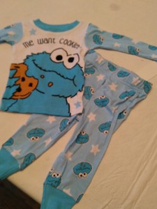baby cookie monster pajamas