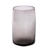 Glasvase Zylindervase Graubraun 25Cm Blumenvase Mundgeblasen Deko