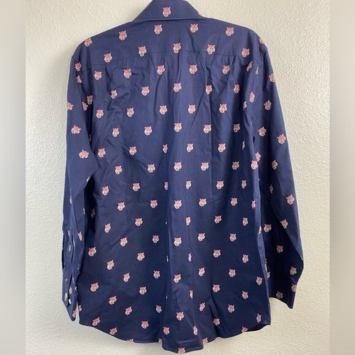 Bonobos Stretch Novelty Tiger Button Down Shirt Mens Size 16/33 Business Casual - Picture 10 of 11