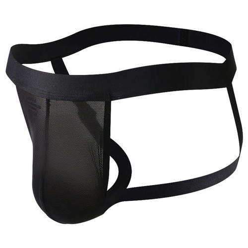 Mens Soft Pouch Jockstrap Underpants Low Rise Sexy Ice Silk Cool Thong Underwear - Picture 12 of 23