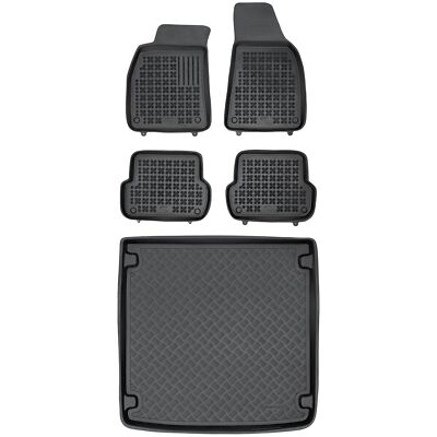 RX03012012-2 Satz Fußmatten und PE Kofferraumwanne für Seat EXEO 2008-2013 Kombi