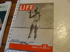 Vintage Life Magazine: FEB 26, 1940: HOCKEY GOALIE DAVE KERR; GARGANTUA