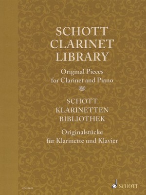 Schott Clarinet Library Original Pieces for Clarinet and Piano NEW 049045164