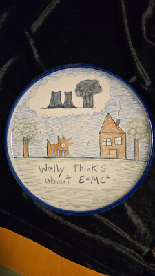 Tom Edwards Wallyware 8'' Plate - E=MC2