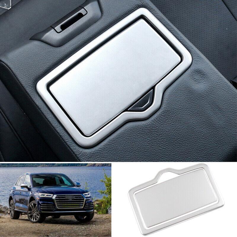 For Audi Q5 SQ5 2018-2023 Silver Titanium Rear Armrest Water Cup